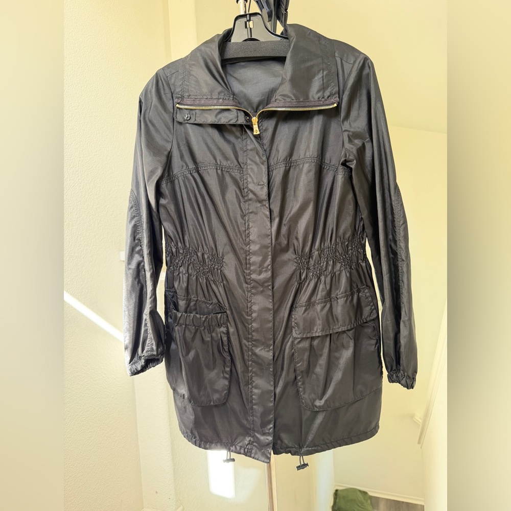 Tory Burch Black Lightweight Utility Anorak Jacket